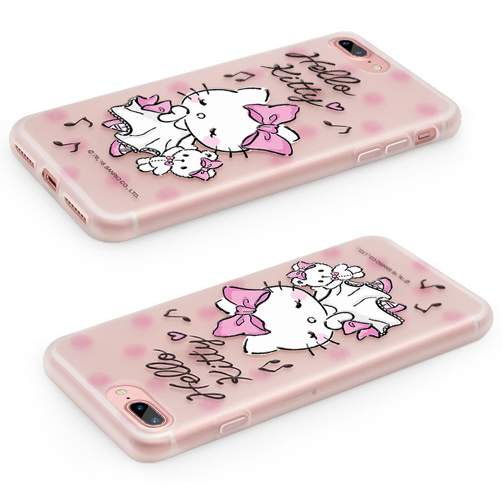 GARMMA Hello Kitty Matte Translucent TPU Soft Back Cover Case for Apple iPhone