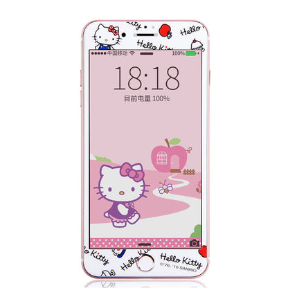 Hello Kitty Royal 3D Full Size Glitter 9H Tempered Glass Screen Protector for Apple iPhone 8 Plus/8/7 Plus/7