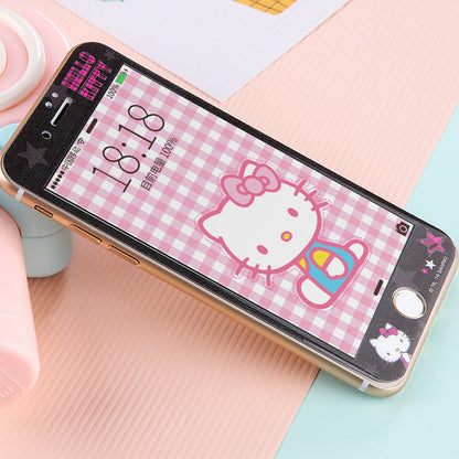 Hello Kitty Royal 3D Full Size Glitter 9H Tempered Glass Screen Protector for Apple iPhone 8 Plus/8/7 Plus/7