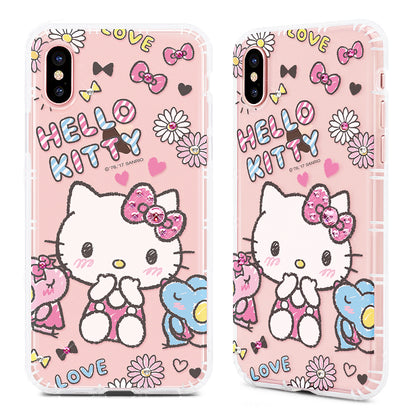 GARMMA Hello Kitty & My Melody & Little Twin Stars Bling Diamonds Air Cushion Soft Back Cover Case