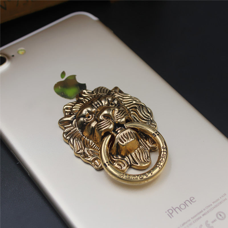 ZIMON Lion King Anti-drop Full Metal Finger Ring Grip Phone Holder