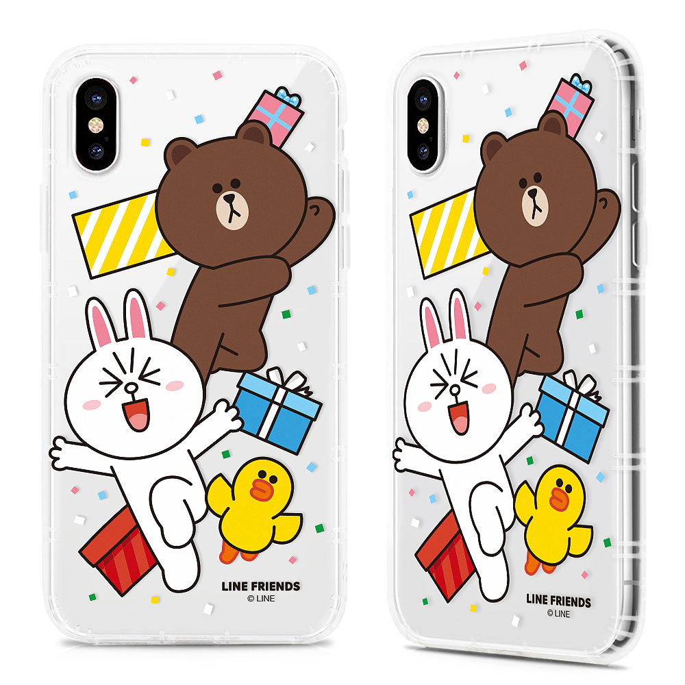 GARMMA Line Friends Air Cushion Transparent TPU Soft Case for Apple iPhone