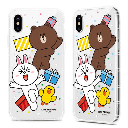 GARMMA Line Friends Air Cushion Transparent TPU Soft Case for Apple iPhone