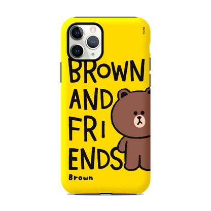 Line Friends Dual Layer TPU+PC Shockproof Guard Up Case Cover