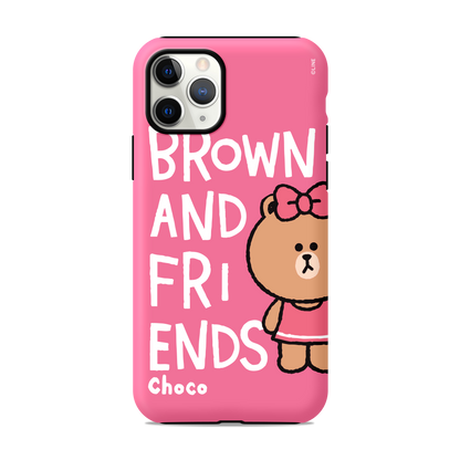 Line Friends Dual Layer TPU+PC Shockproof Guard Up Case Cover