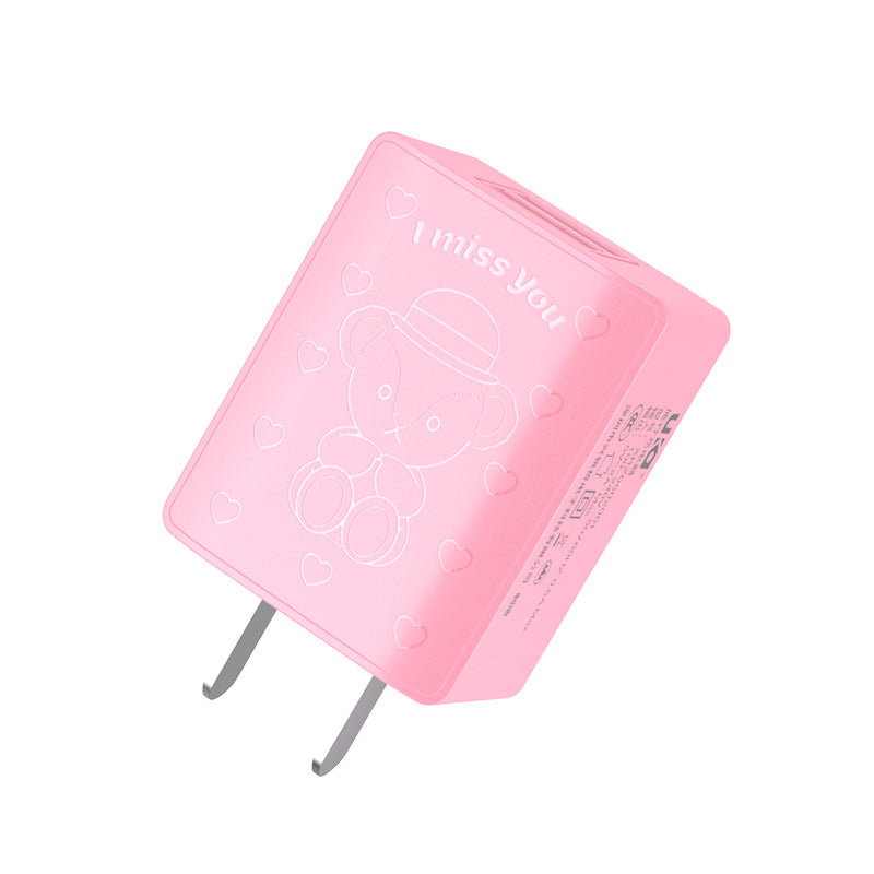 Teddy Bear Double USB Output Fast Portable Charger for Tablets & Smartphones