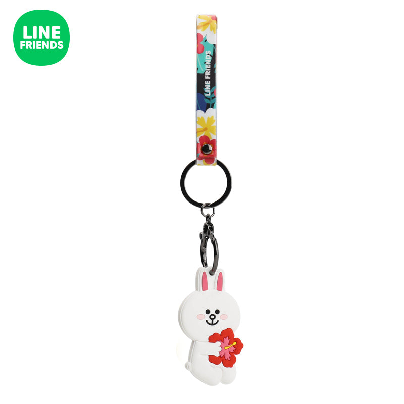 Line Friends Keychain Ring Cute Doll Pendant Anti-lost Strap Silicone Lanyard