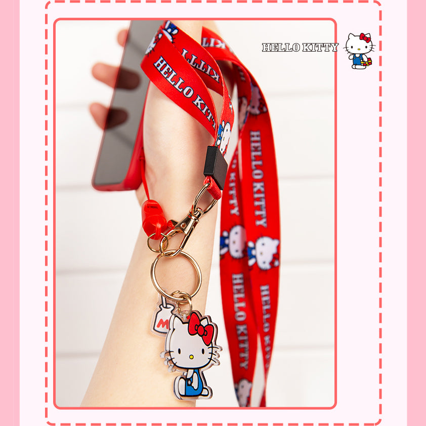 UKA Hello Kitty Keychain Ring Anti-lost Strap Universal Lanyard