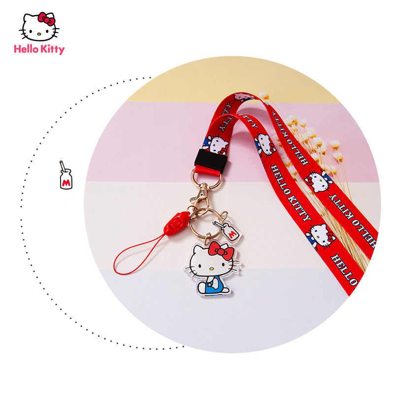 UKA Hello Kitty Keychain Ring Anti-lost Strap Universal Lanyard