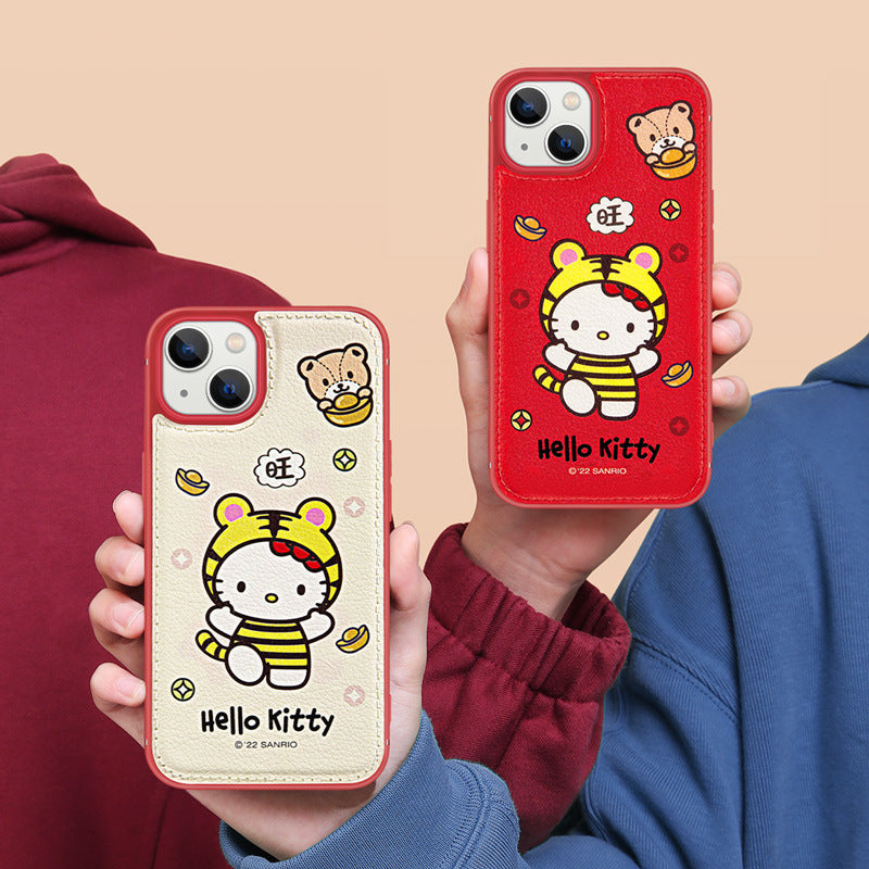 UKA Hello Kitty Tiger CNY Premium Leather Back Case Cover