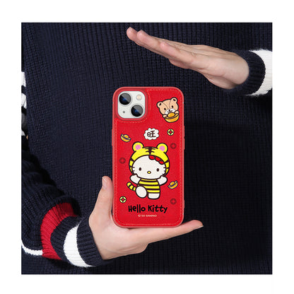 UKA Hello Kitty Tiger CNY Premium Leather Back Case Cover