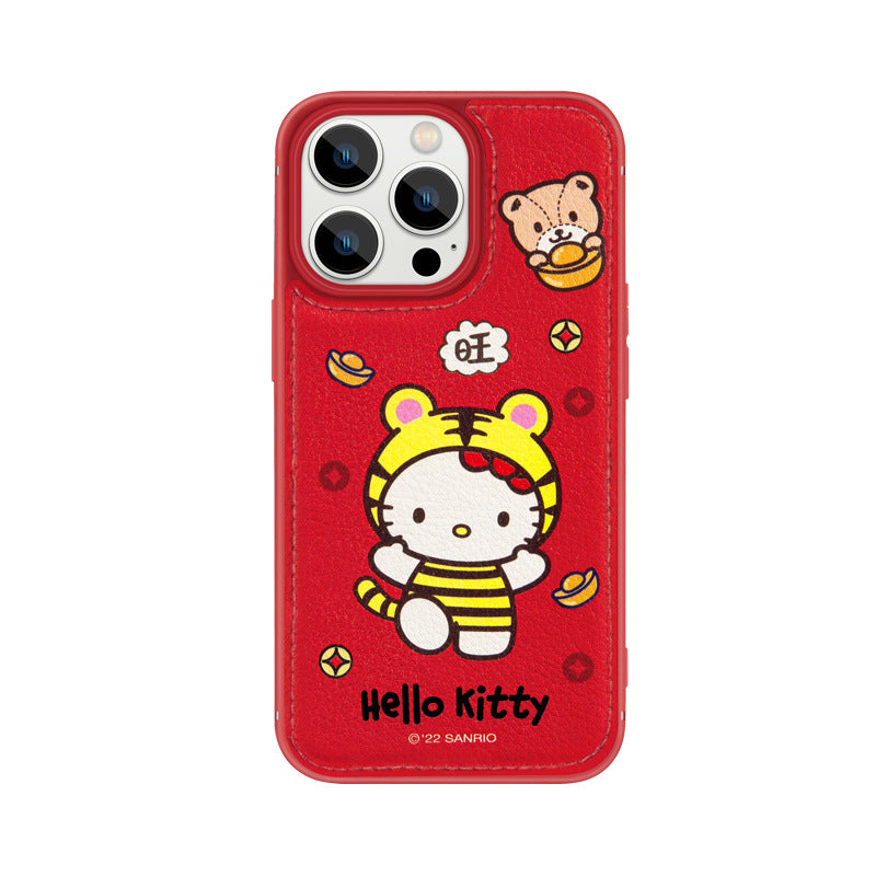 UKA Hello Kitty Tiger CNY Premium Leather Back Case Cover