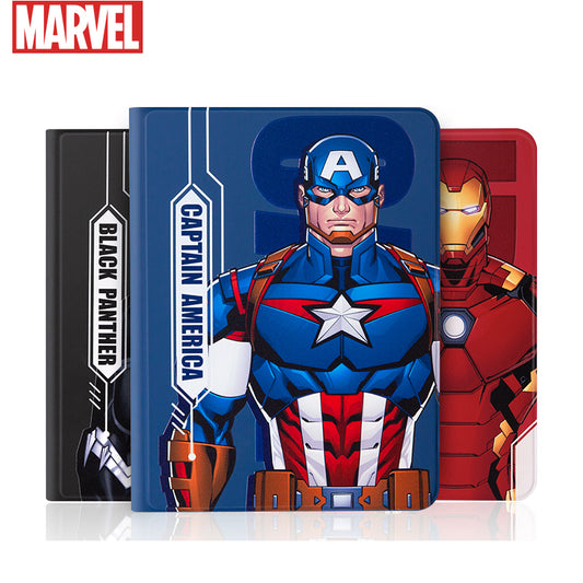 UKA Marvel Avengers Auto Sleep Folio Stand Leather Case with Pen Tray for Apple iPad