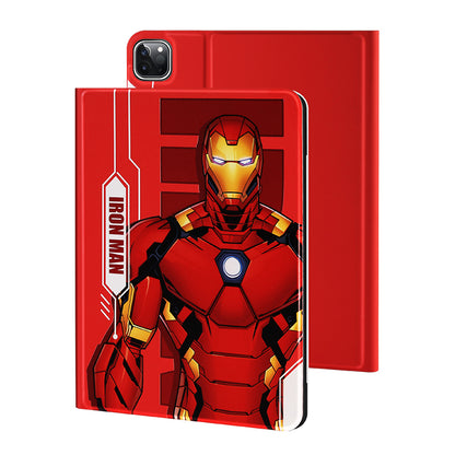 UKA Marvel Avengers Auto Sleep Folio Stand Leather Case with Pen Tray for Apple iPad