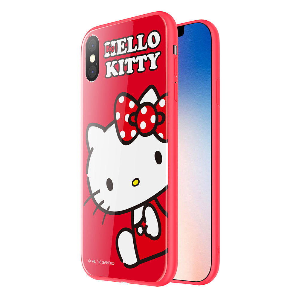 UKA Hello Kitty Tempered Glass Back Case for Apple iPhone