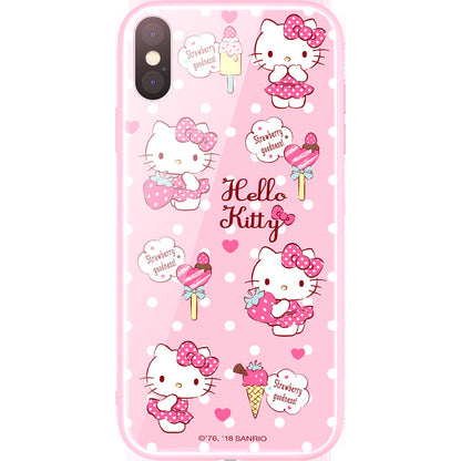 UKA Hello Kitty Tempered Glass Back Case for Apple iPhone