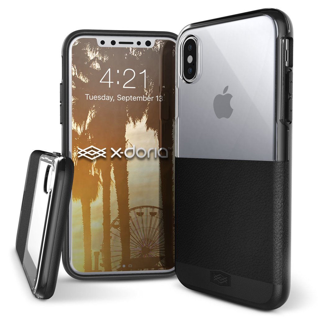 X-Doria Dash Faux Leather Clear PC Case Cover for Apple iPhone XR