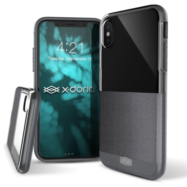 X-Doria Dash Faux Leather Clear PC Case Cover for Apple iPhone XR