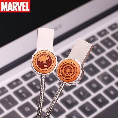 X-Doria Marvel Avengers Wood Bezel Apple Lighting Cable