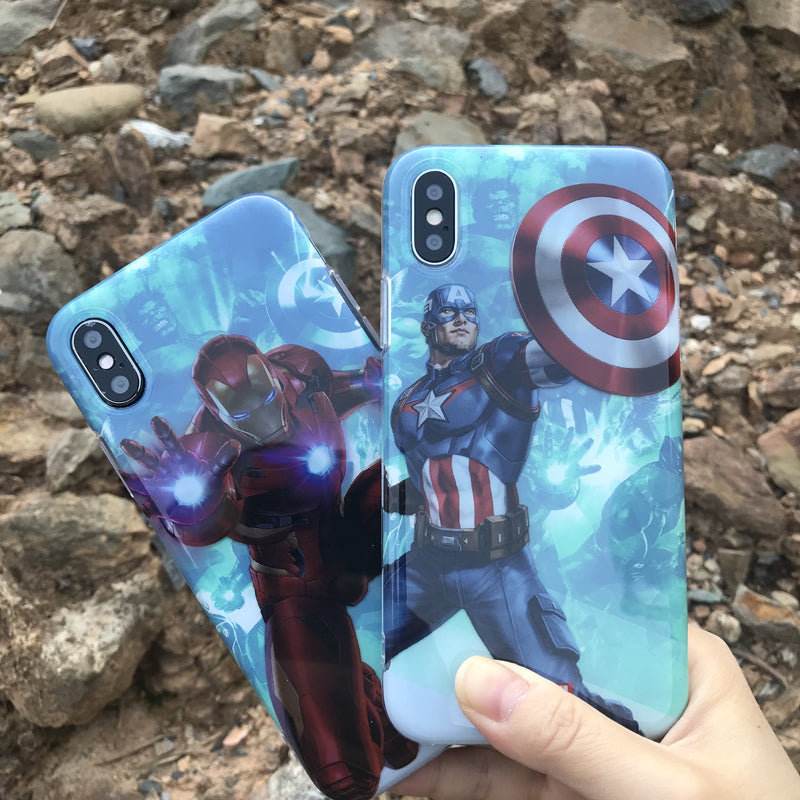 X-Doria Super Series Marvel Avengers Blue Coating Soft TPU Case Cover for Apple iPhone XS/X