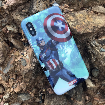X-Doria Super Series Marvel Avengers Blue Coating Soft TPU Case Cover for Apple iPhone XS/X