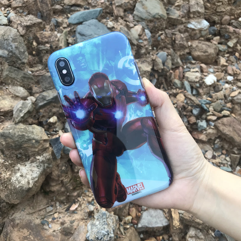 X-Doria Super Series Marvel Avengers Blue Coating Soft TPU Case Cover for Apple iPhone XS/X
