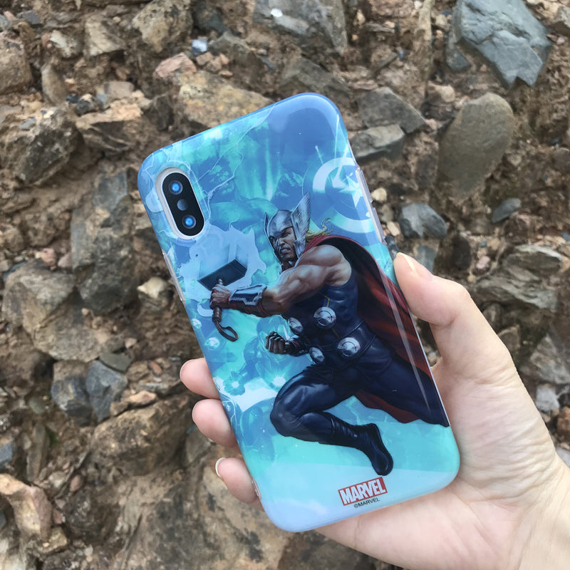 X-Doria Super Series Marvel Avengers Blue Coating Soft TPU Case Cover for Apple iPhone XS/X