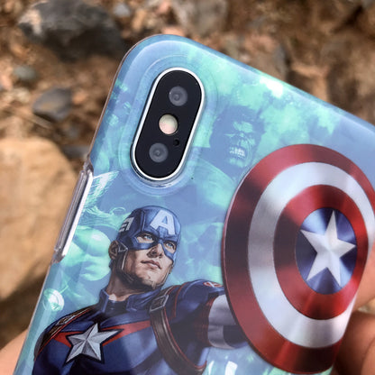 X-Doria Super Series Marvel Avengers Blue Coating Soft TPU Case Cover for Apple iPhone XS/X