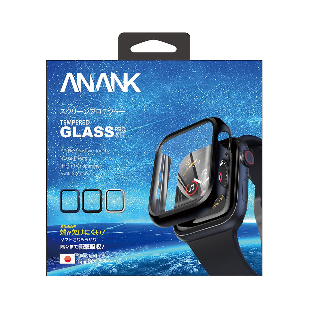 ANANK PC Bumper + Tempered Glass Screen Protector Guard for Apple Watch