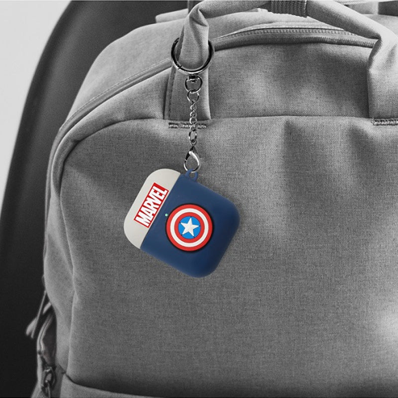 ASCAR Marvel Avengers Apple AirPods 2&1 Silicone Hang Case with Portable Holder
