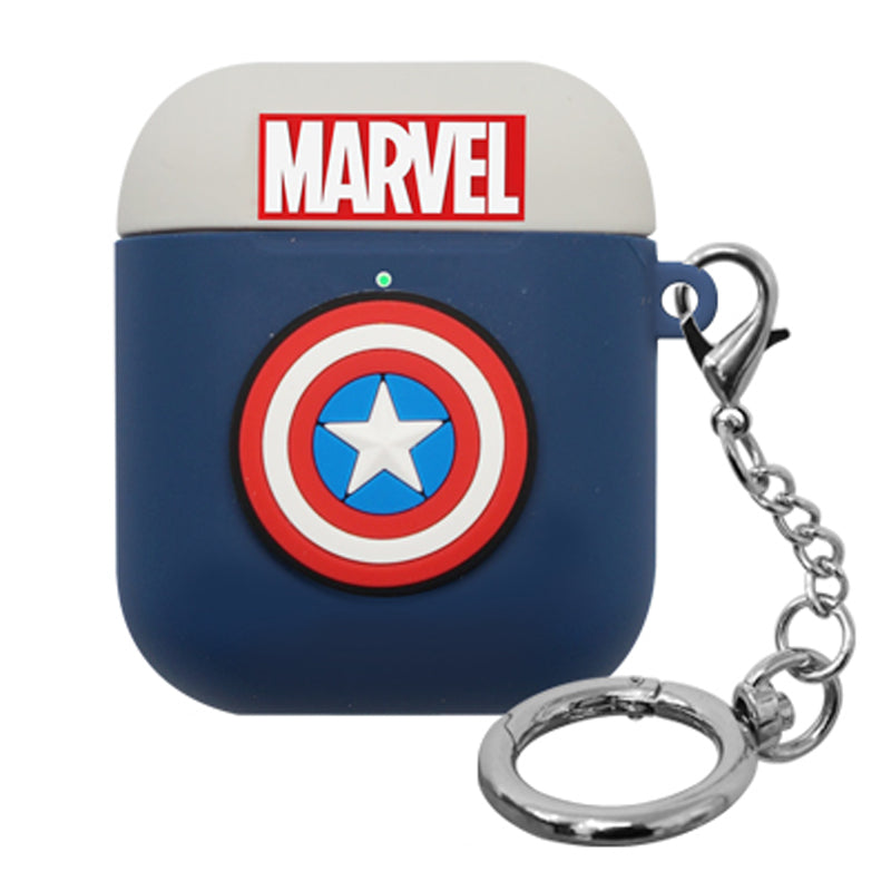 ASCAR Marvel Avengers Apple AirPods 2&1 Silicone Hang Case with Portable Holder