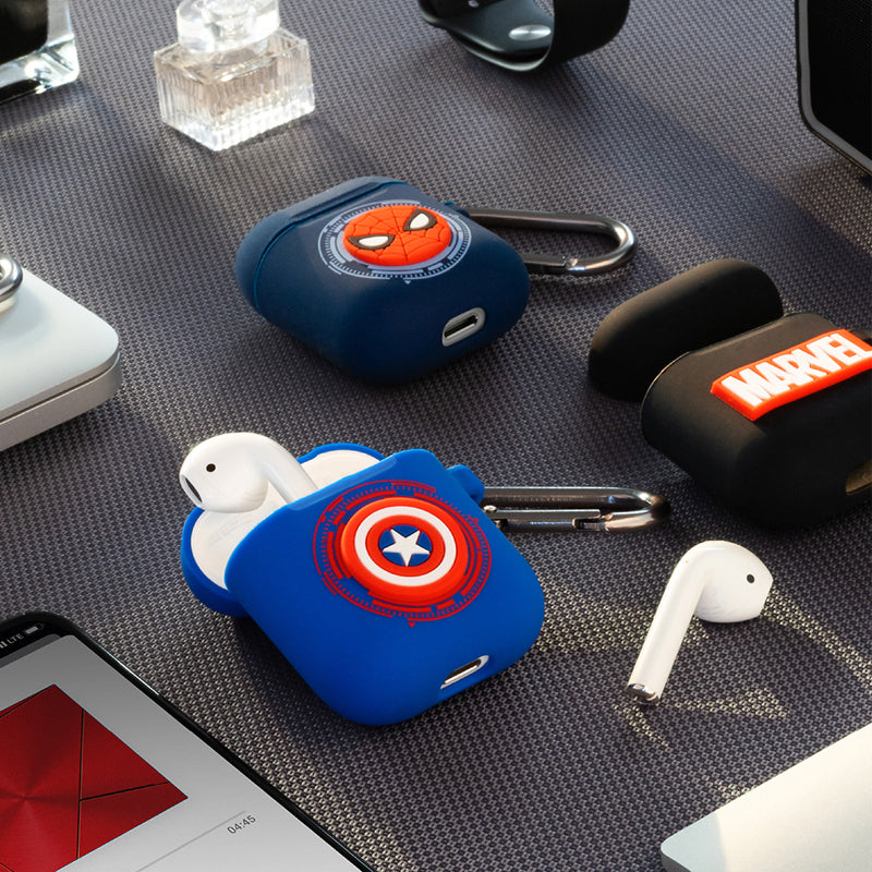 ASCAR Marvel Avengers Apple AirPods 2&1 Silicone Hang Case with Portable Holder