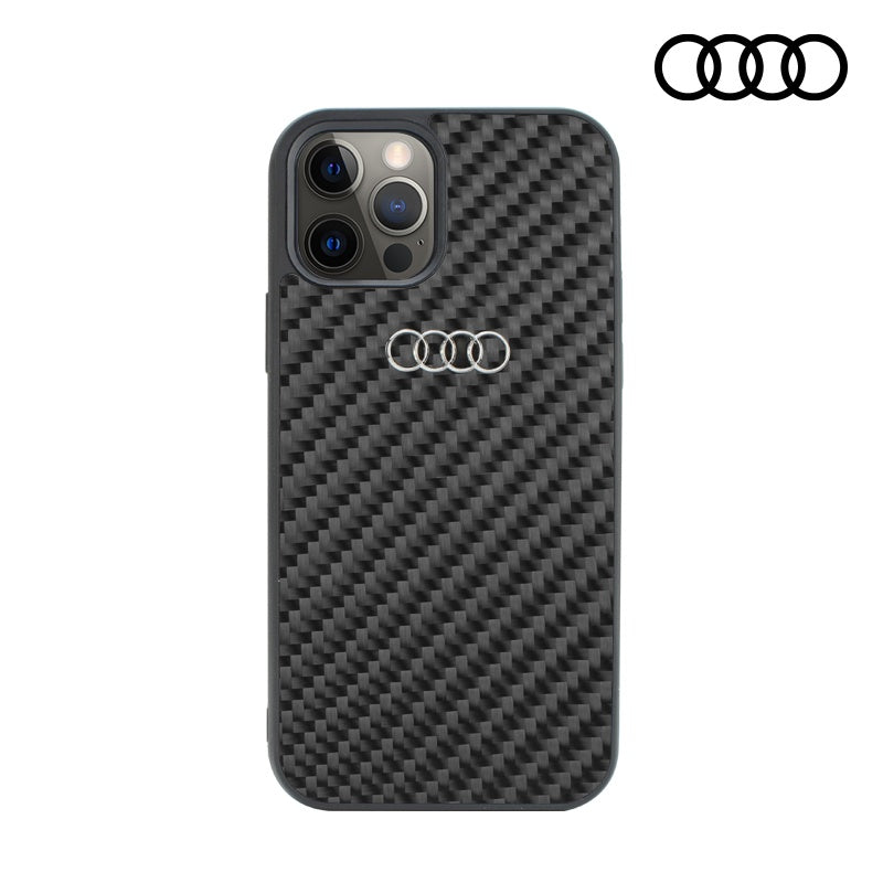 Audi Carbon Fiber Phone Case Cover