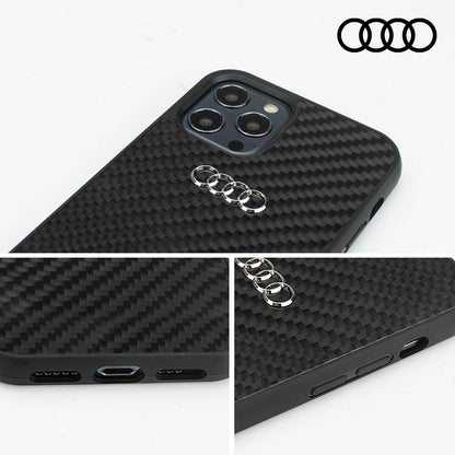 Audi Carbon Fiber Phone Case Cover