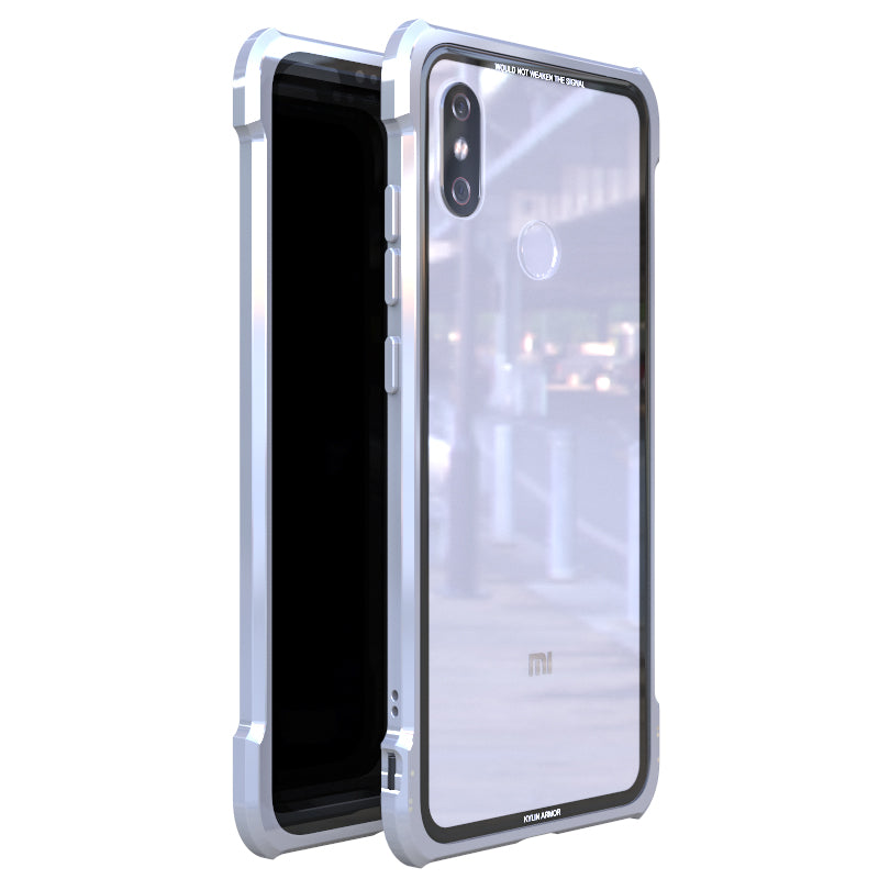 Kylin Armor Aluminum Bumper Tempered Glass Cover Case - Samsung Galaxy S9 Plus