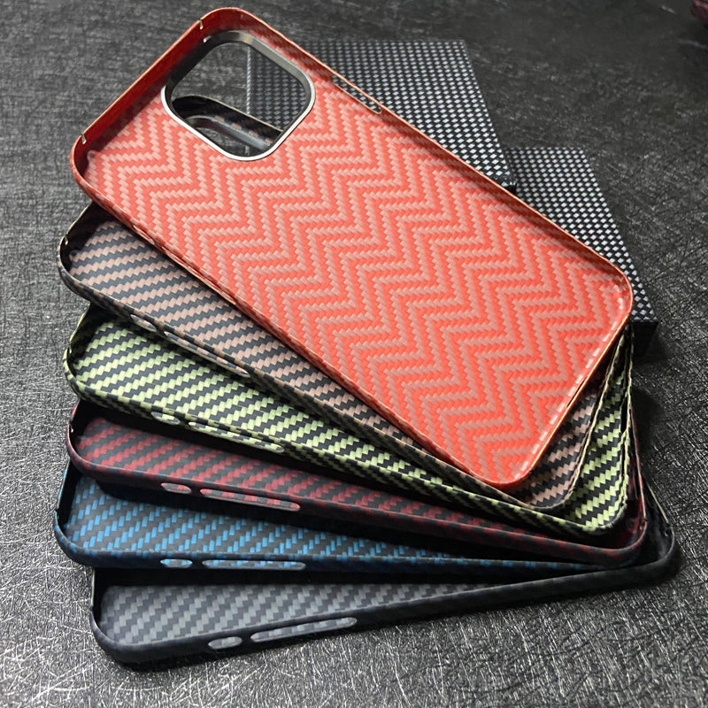 Oatsbasf Luxury Pure Carbon Fiber Case for Apple iPhone 13 series