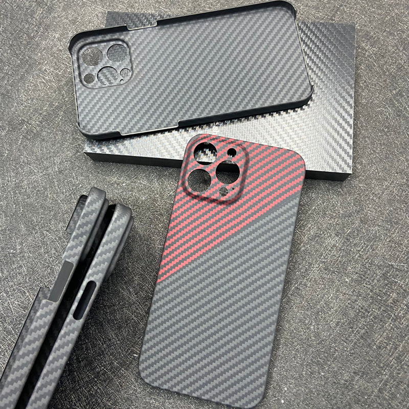 Oatsbasf Luxury Pure Carbon Fiber Case for Apple iPhone 13 series