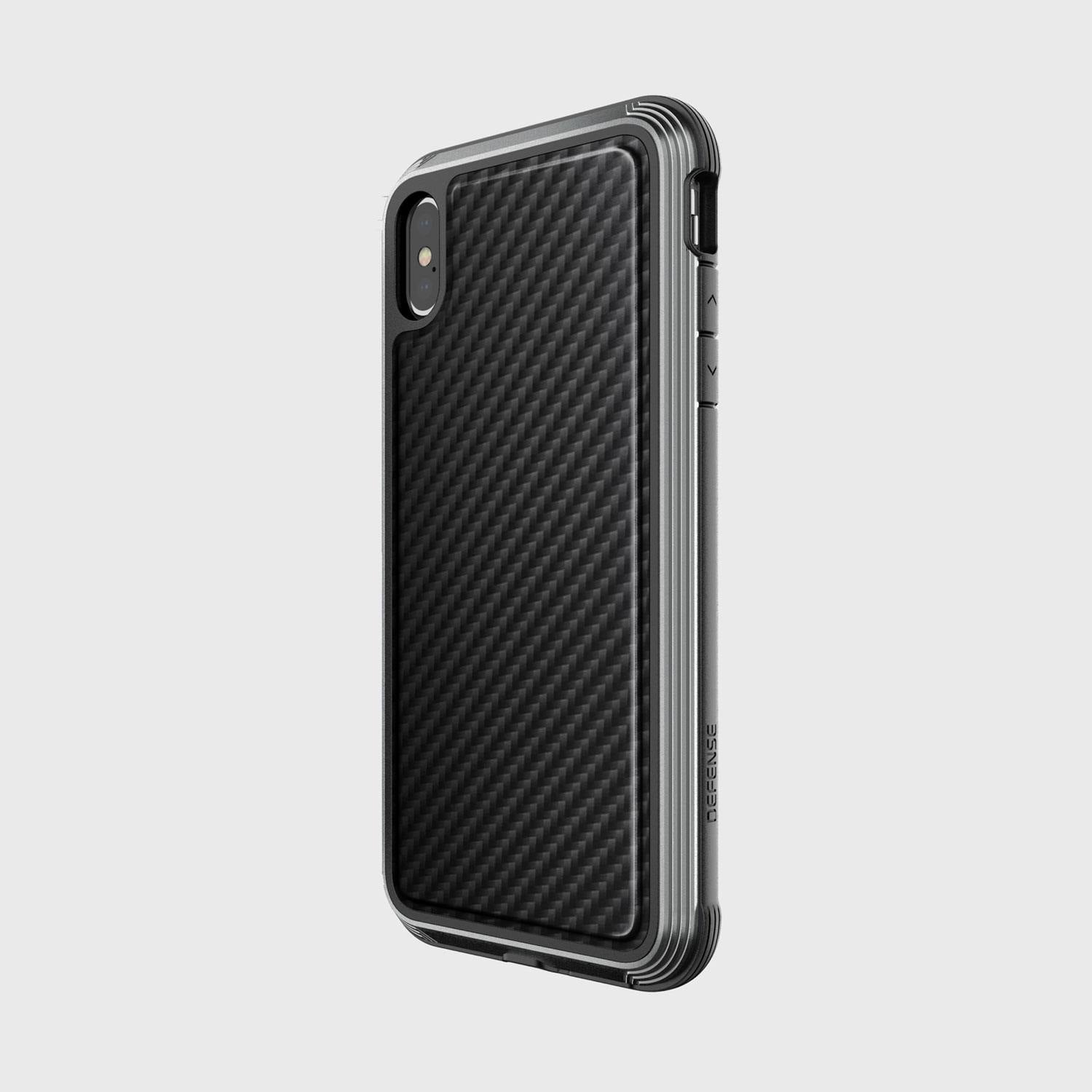 X-Doria Defense Lux Case Cover for Apple iPhone XS Max - Black Carbon Fiber - Armor King Case