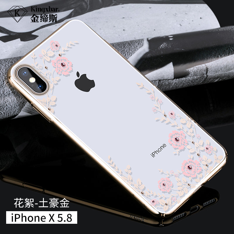 KINGXBAR Swarovski Crystal Clear Hard PC Case Cover for Apple iPhone XS/X