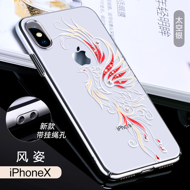 KINGXBAR Swarovski Crystal Clear Hard PC Case Cover for Apple iPhone XS/X