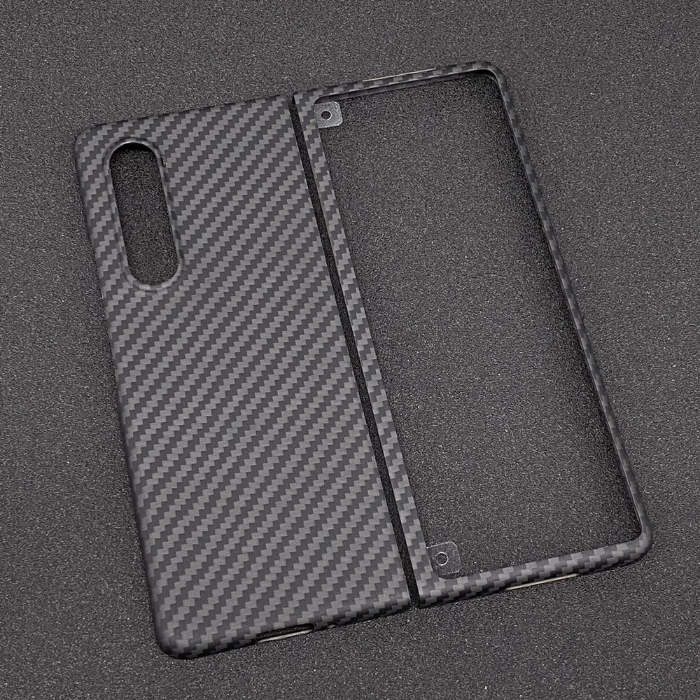 Oatsbasf Luxury Pure Carbon Fiber Case for Samsung Foldable Smartphones