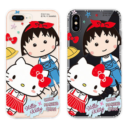 GARMMA Hello Kitty x Chibi Maruko-chan Shockproof Air Barrier Transparent TPU Soft Back Cover Case