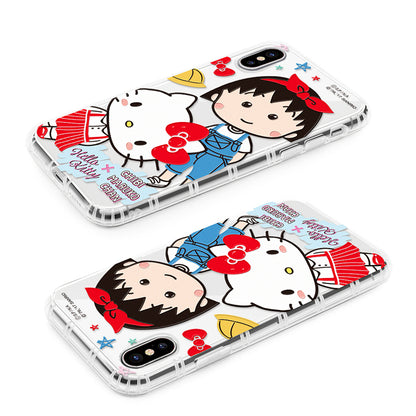 GARMMA Hello Kitty x Chibi Maruko-chan Shockproof Air Barrier Transparent TPU Soft Back Cover Case