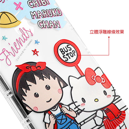 GARMMA Hello Kitty x Chibi Maruko-chan Shockproof Air Barrier Transparent TPU Soft Back Cover Case