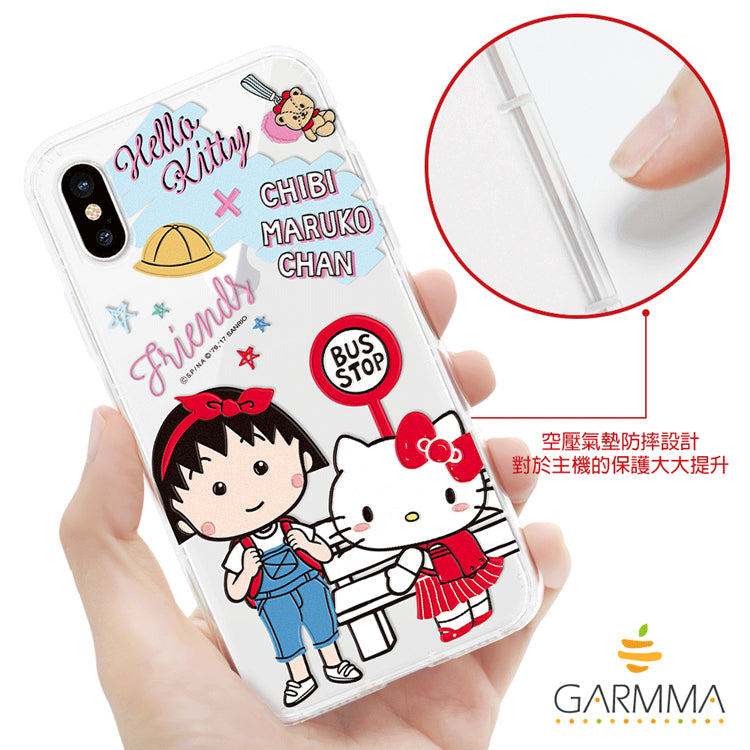 GARMMA Hello Kitty x Chibi Maruko-chan Shockproof Air Barrier Transparent TPU Soft Back Cover Case