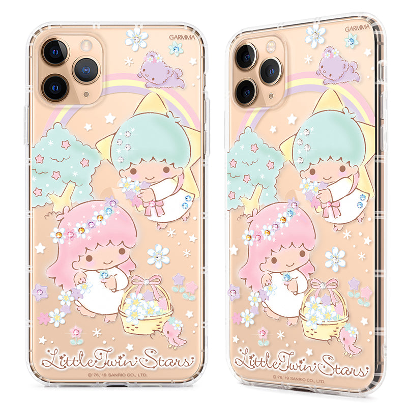 GARMMA Hello Kitty & My Melody & Little Twin Stars Swarovski Crystal Shockproof Soft Back Case Cover