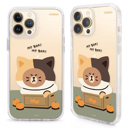 GARMMA Line Friends Kitten Brown Air Cushion TPU+PC Back Case Cover