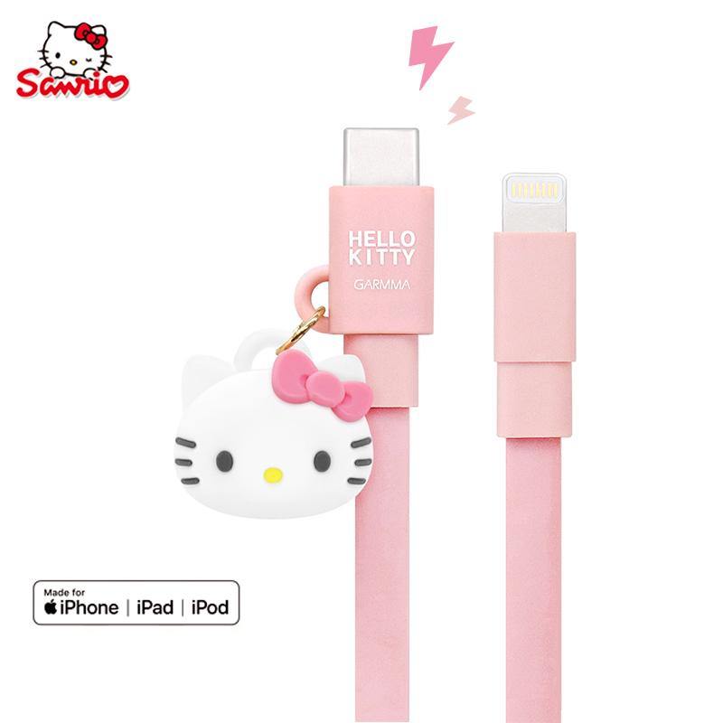 GARMMA Hello Kitty MFI 1.2M Doll Dangler Type-C to Apple Lightning PD Cable - Armor King Case