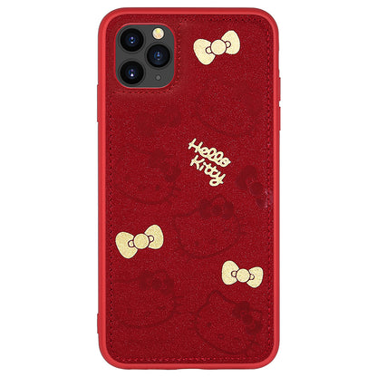 UKA Hello Kitty Gold Stamping PU Leather Back Cover Case