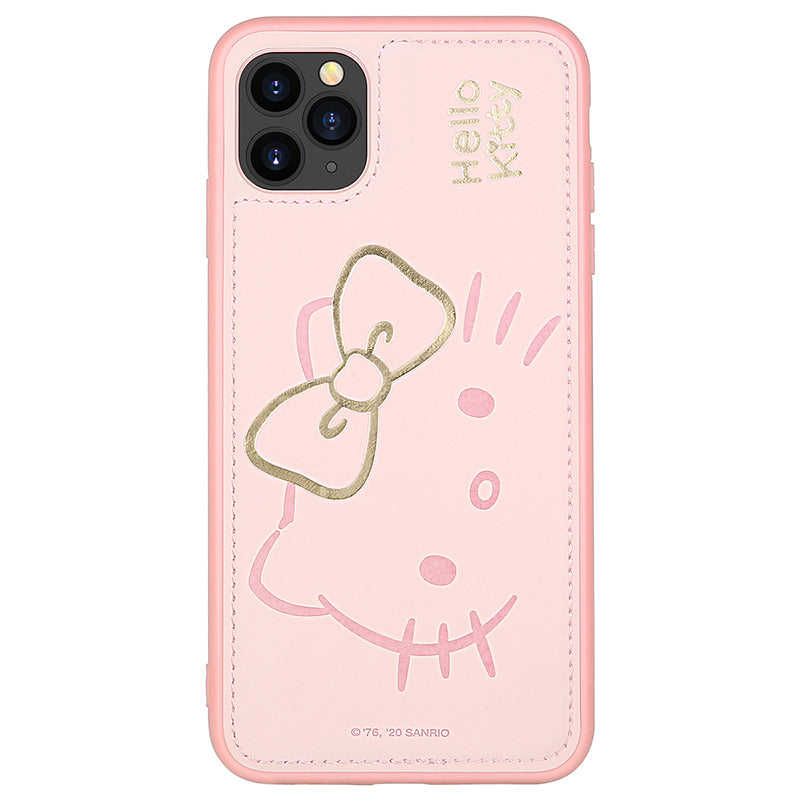 UKA Hello Kitty Gold Stamping PU Leather Back Cover Case